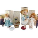 Six Alberon collector's dolls, comprising Eskimo Boy., Daniella., Harry., Sally., Diane., and unname