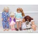 A group of plastic dolls, all unmarked. (AF, 1 box)