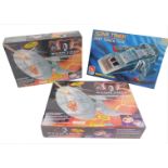 Two Playmates models of the Star Trek Generation Star Ship Enterprise, NCC-1701D, Galaxy Class vesse