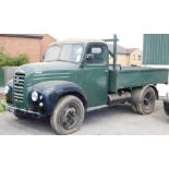 A 1955 Ford Thames SWB lorry, twin axle historic vehicle with boarded flat bed