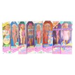 Sindy dolls, boxed, comprising two Fiji dolls, Pirouette, Cool-Fun, Tennis Star, Paradise, Cool Shad