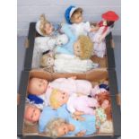 A group of dolls, to include a ceramic headed clown figure, various plastic dolls, collectors cerami
