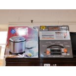 A Hairy Bikers stainless steel bread maker, and a Pressure King pressure cooker. (2)