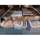 LPs and singles, popular, classical and easy listening. (4 boxes and 3 tubs)