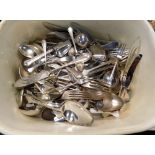 Silver plated flatware, various patterns. (a quantity)