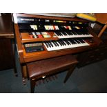 A Hammond electric organ with stool. (2)