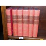 Winston Churchill. The Second World War volumes 1-6, in red bindings.