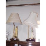 A pair of figural table lamps