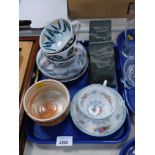 Ceramics and effects, to include a Shelley tea cup and saucers, a stoneware bowl, stoneware cups and