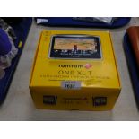 A TomTom 1XLT satnav.