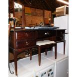 A Stag mahogany dressing table, with stool. (2)