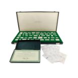 A Franklin Mint The Worlds Greatest Bank Notes silver ingot collection, first edition proof set, lim