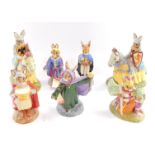 Seven Royal Doulton The Arthurian Legends Bunnykins figures, comprising, Sir Galahad two figures of