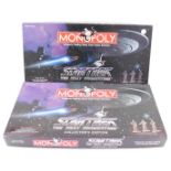 Two Monopoly Star Trek's The Next Generation sets, Collectors Edition, boxed.