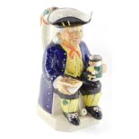 A Kevin Francis Ceramics pottery toby jug modelled as Vic Schuler, limited edition 917/1000, signed.