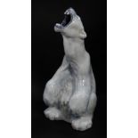 A Royal Copenhagen porcelain figure of a polar bear, number 502, printed and painted marks, 32.5cm h
