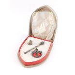 A Soluna miniature set of the Czech crown jewels, comprising The Royal Crown, Orb and Scepter, with