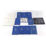 Four proof sets of UK decimal coinage Great Britain and Northern Ireland 1971, and ten sets of Brita