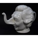 A Fluck and Law for Carlton ware teapot modelled as Margaret Thatcher.