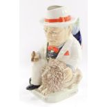 A Kevin Francis pottery character jug modelled as WS Churchill, Spirit of Britain, limited edition 3