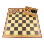 A Milbro Staunton pattern boxwood chess set, boxed with board.