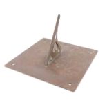 A 19thC brass sundial, of square form, signed Samuel Wilson, Dartford, 26cm diameter.