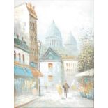 French School (late 20thC). Parisian street scene, oil on canvas, signed Burnz, 39.5cm x 29.5cm.