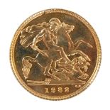 An Elizabeth II gold half sovereign 1982, 4.0g.