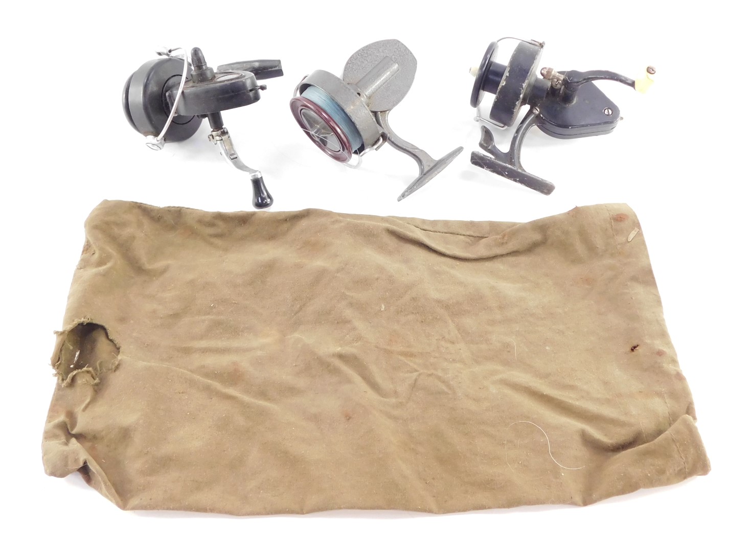 A KP Morritt's Intrepid Regent fishing reel, Intrepid-de-luxe fishing reel and further reel. (3)