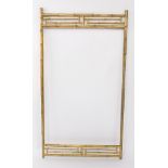 A Victorian aesthetic style faux bamboo gilt frame, 223cm high x 67.5cm wide.