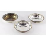 CHECK VENDOR Three Mappin & Webb silver plated dishes, named verso for the Cafe Regent, Mablethorpe,