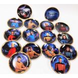 A group of Star Trek collectors plates, part of the Hamilton collection, comprising series such as T