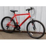 A Blizzard Pro Bike mountain bike, in red.