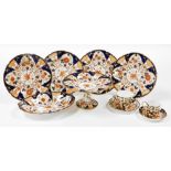 A group of Royal Crown Derby Imari wares, two patterns, comprising tea cup and saucer, and coffee cu