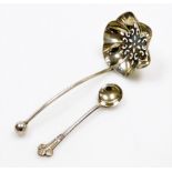 Two items of silver, to include a George V silver sifter spoon, Birmingham assay, together with a mu