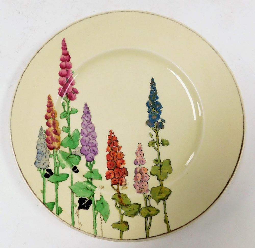 A Booths Hollyhock pattern part service, comprising dinner plate, serving bowl, leaf plate, seven bo - Image 2 of 3