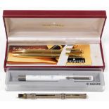 A group of pens, to include a Schaefer two piece pen set, to include pencil and biro in gold coloure