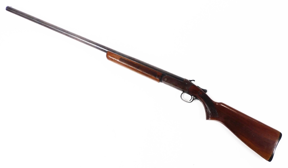 A Cooey Model 840 single barrel 12 bore hammer action shotgun, serial number 52655. NB. A current v