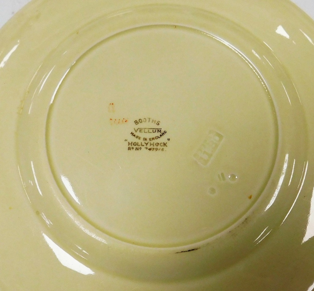 A Booths Hollyhock pattern part service, comprising dinner plate, serving bowl, leaf plate, seven bo - Image 3 of 3