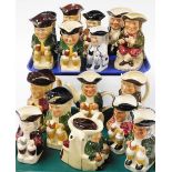 A group of Staffordshire and other character jugs, to include a Wood & Sons toby, Staffordshire Tony