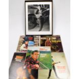 A group of Duane Eddy LP records and music, to include five albums bearing biro signatures, Especial