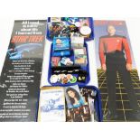 A group of Star Trek Memorabilia, to include a Star Trek Next Generation Make It So sign, miniature
