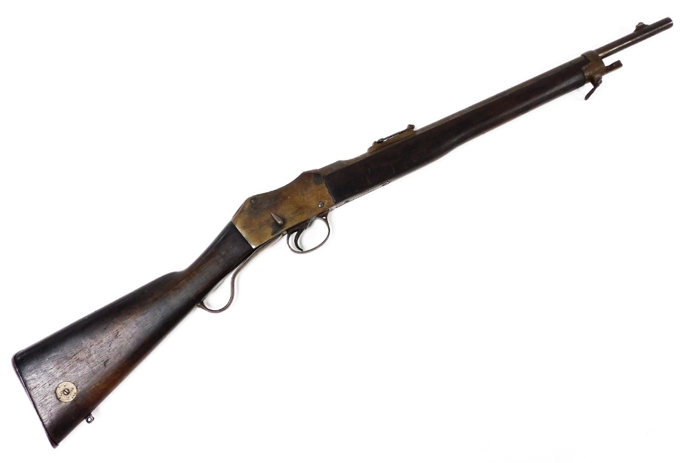 A deactivated Enfield .303" under lever action rifle, Ser. No. 7254, barrel length 20.75". Certific