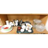 Various ceramics, glassware and effects, to include lifestyle coasters, glass bowls, punch bowl, etc