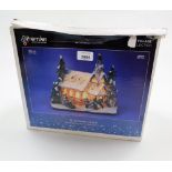 A Premier Decorations Limited lit Victorian Christmas church decoration, boxed.