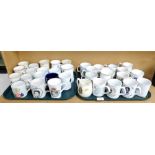 Various commemorative mugs. (2 trays)