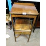 A Georgian mahogany wash stand, with single drawer on x frame base.