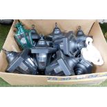 A group of outdoor lantern solar lights.