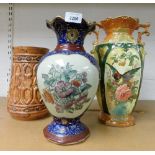 Various pottery, to include a Price Kensington jardiniere, an Eastern style flared vase, and a Victo