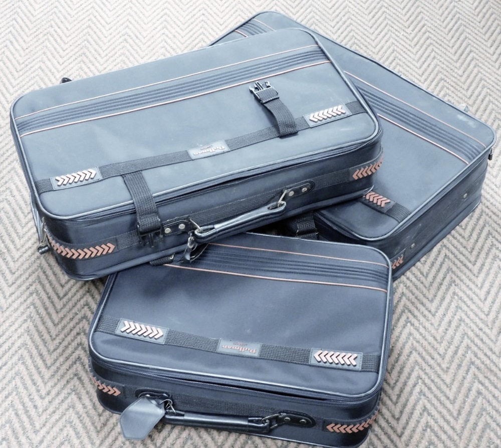 A group of suitcases.